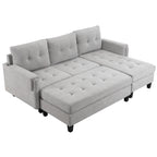 83,4 Zoll L-förmiges Sofa, Schnittsofa, Schlafsofa