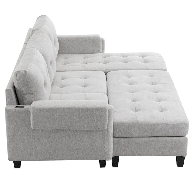 83,4 Zoll L-förmiges Sofa, Schnittsofa, Schlafsofa