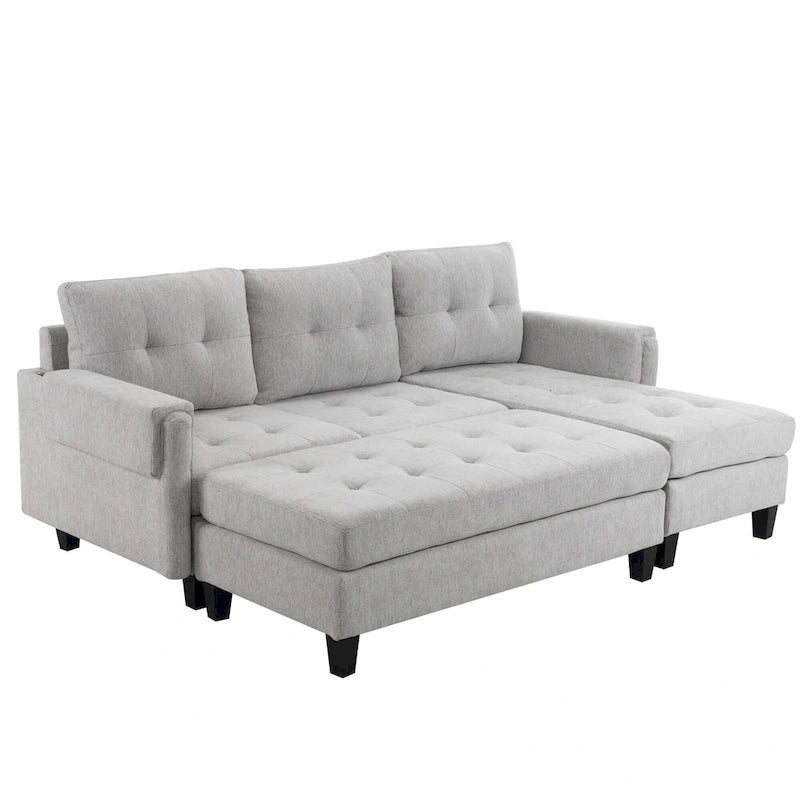 83,4 Zoll L-förmiges Sofa, Schnittsofa, Schlafsofa