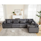 Übergroße modulare Sektionssofa-Garnitur, L-förmiges Sektionssofa