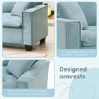 100*59 Convertible Sektionssofa, L-förmiges, umbaubares Ecksofa-Set mit kostenlosen Kissen, 4-Sitzer-Schlafsofa mit Ottoman