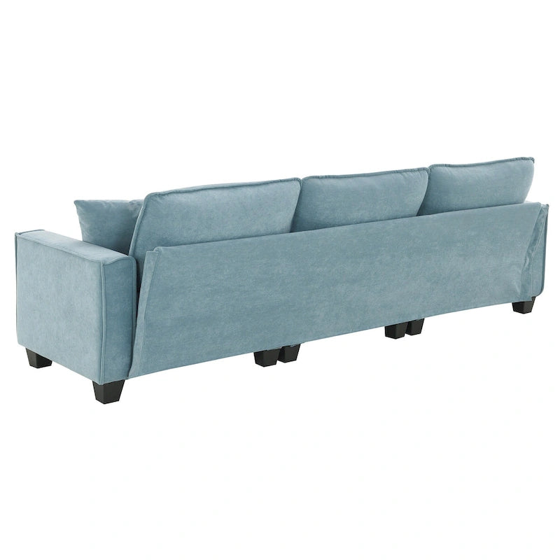100*59 Convertible Sektionssofa, L-förmiges, umbaubares Ecksofa-Set mit kostenlosen Kissen, 4-Sitzer-Schlafsofa mit Ottoman