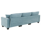 100*59 Convertible Sektionssofa, L-förmiges, umbaubares Ecksofa-Set mit kostenlosen Kissen, 4-Sitzer-Schlafsofa mit Ottoman