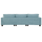 100*59 Convertible Sektionssofa, L-förmiges, umbaubares Ecksofa-Set mit kostenlosen Kissen, 4-Sitzer-Schlafsofa mit Ottoman