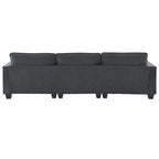 100*59 Convertible Sektionssofa, L-förmiges, umbaubares Ecksofa-Set mit kostenlosen Kissen, 4-Sitzer-Schlafsofa mit Ottoman