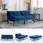 Modernes gepolstertes 2-Sitzer Schlafsofa mit verstellbarer Rückenlehne und Armlehnen - 70:l