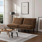 Modernes gepolstertes 2-Sitzer Schlafsofa mit verstellbarer Rückenlehne und Armlehnen - 70:l