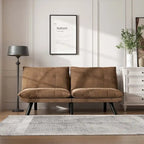 Modernes gepolstertes 2-Sitzer Schlafsofa mit verstellbarer Rückenlehne und Armlehnen - 70:l