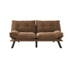 Modernes gepolstertes 2-Sitzer Schlafsofa mit verstellbarer Rückenlehne und Armlehnen - 70:l