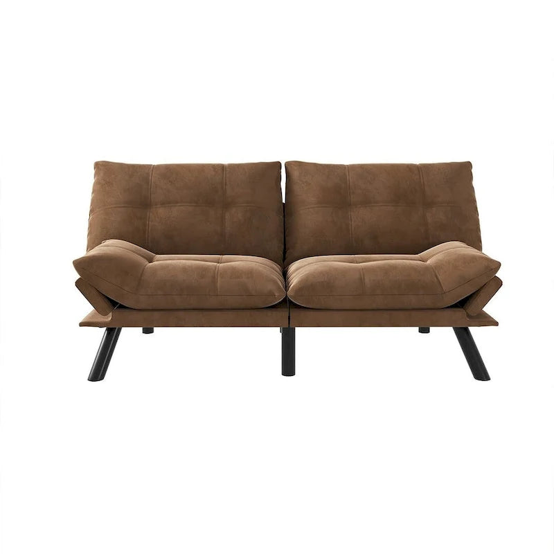 Modernes gepolstertes 2-Sitzer Schlafsofa mit verstellbarer Rückenlehne und Armlehnen - 70:l