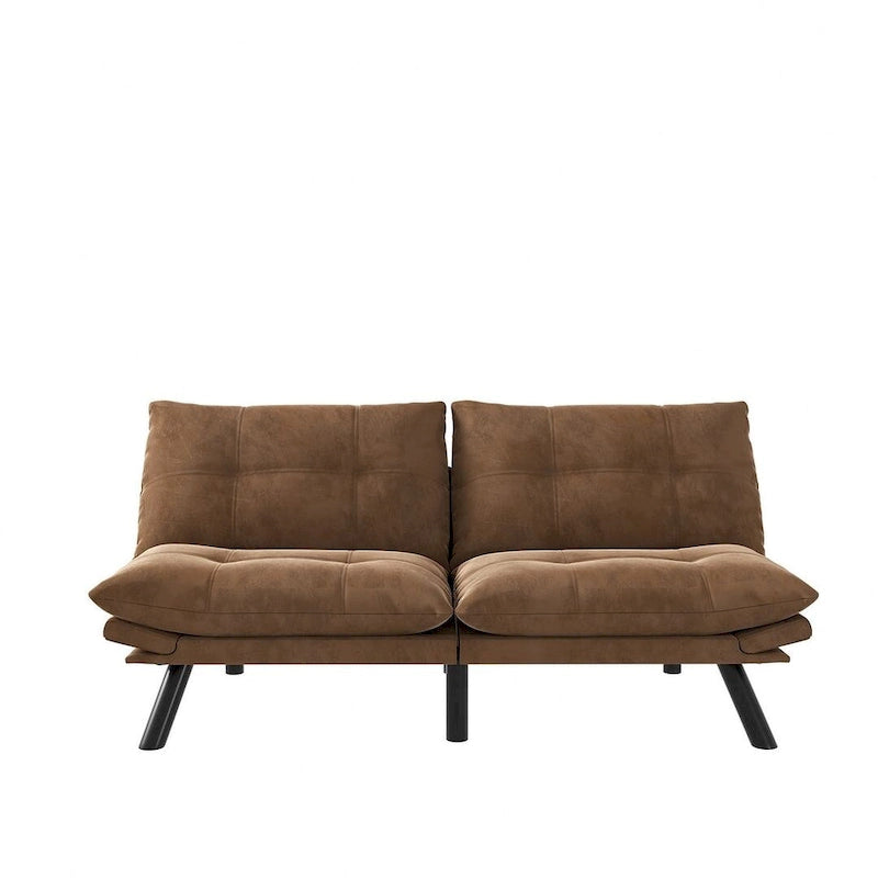 Modernes gepolstertes 2-Sitzer Schlafsofa mit verstellbarer Rückenlehne und Armlehnen - 70:l