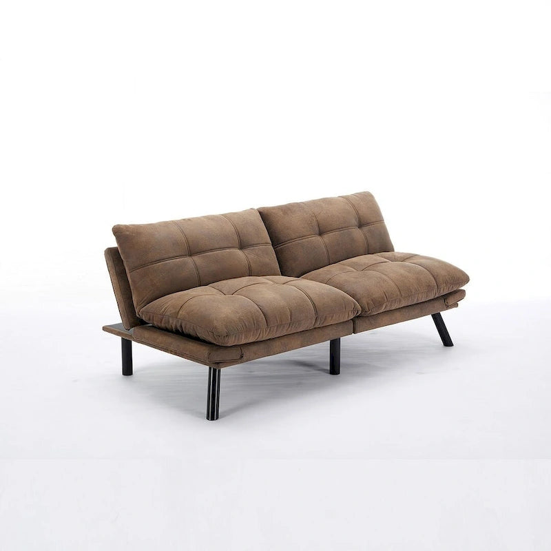 Modernes gepolstertes 2-Sitzer Schlafsofa mit verstellbarer Rückenlehne und Armlehnen - 70:l