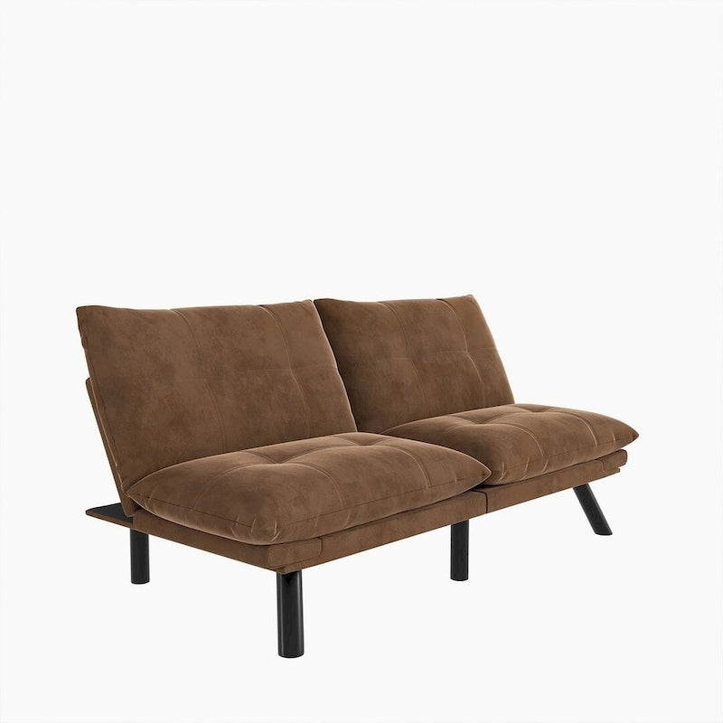 Modernes gepolstertes 2-Sitzer Schlafsofa mit verstellbarer Rückenlehne und Armlehnen - 70:l