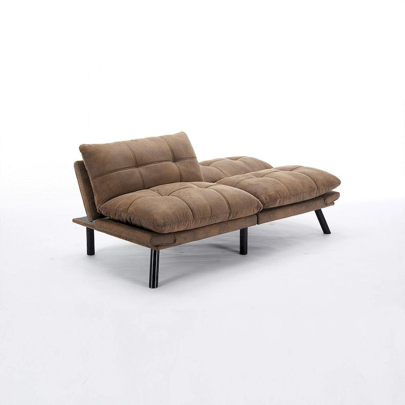 Modernes gepolstertes 2-Sitzer Schlafsofa mit verstellbarer Rückenlehne und Armlehnen - 70:l