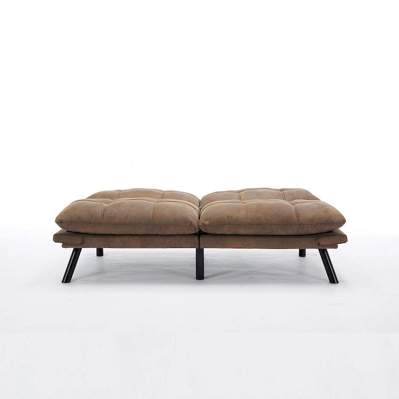 Modernes gepolstertes 2-Sitzer Schlafsofa mit verstellbarer Rückenlehne und Armlehnen - 70:l