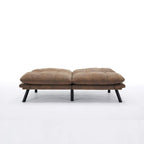 Modernes gepolstertes 2-Sitzer Schlafsofa mit verstellbarer Rückenlehne und Armlehnen - 70:l