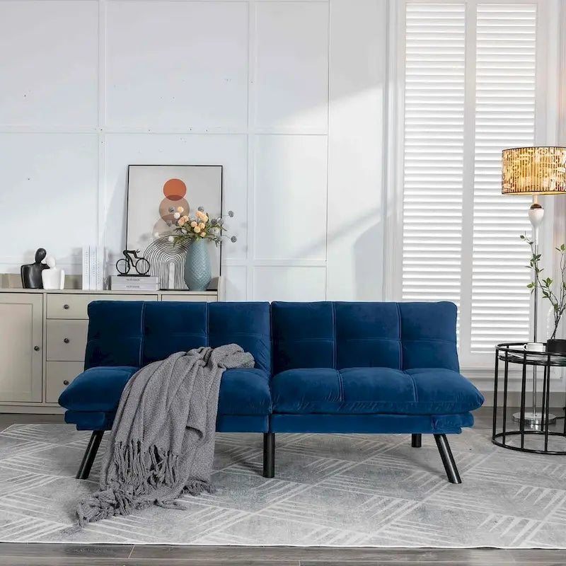 Modernes gepolstertes 2-Sitzer Schlafsofa mit verstellbarer Rückenlehne und Armlehnen - 70:l