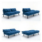 Modernes gepolstertes 2-Sitzer Schlafsofa mit verstellbarer Rückenlehne und Armlehnen - 70:l