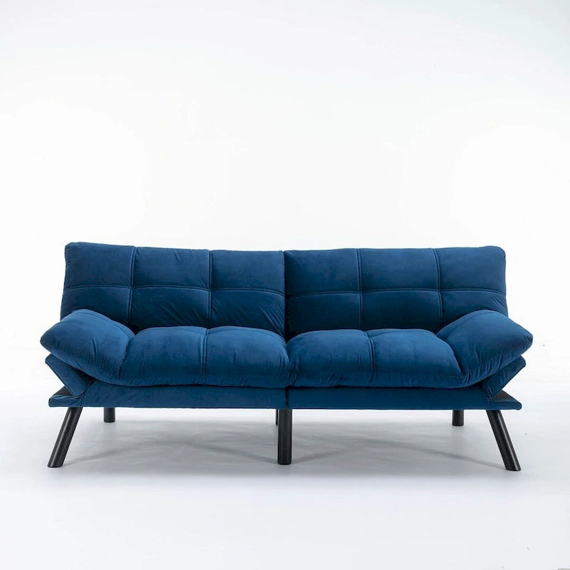 Modernes gepolstertes 2-Sitzer Schlafsofa mit verstellbarer Rückenlehne und Armlehnen - 70:l