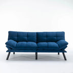 Modernes gepolstertes 2-Sitzer Schlafsofa mit verstellbarer Rückenlehne und Armlehnen - 70:l