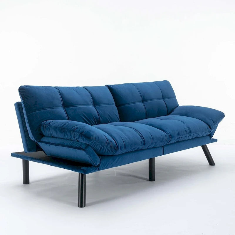 Modernes gepolstertes 2-Sitzer Schlafsofa mit verstellbarer Rückenlehne und Armlehnen - 70:l