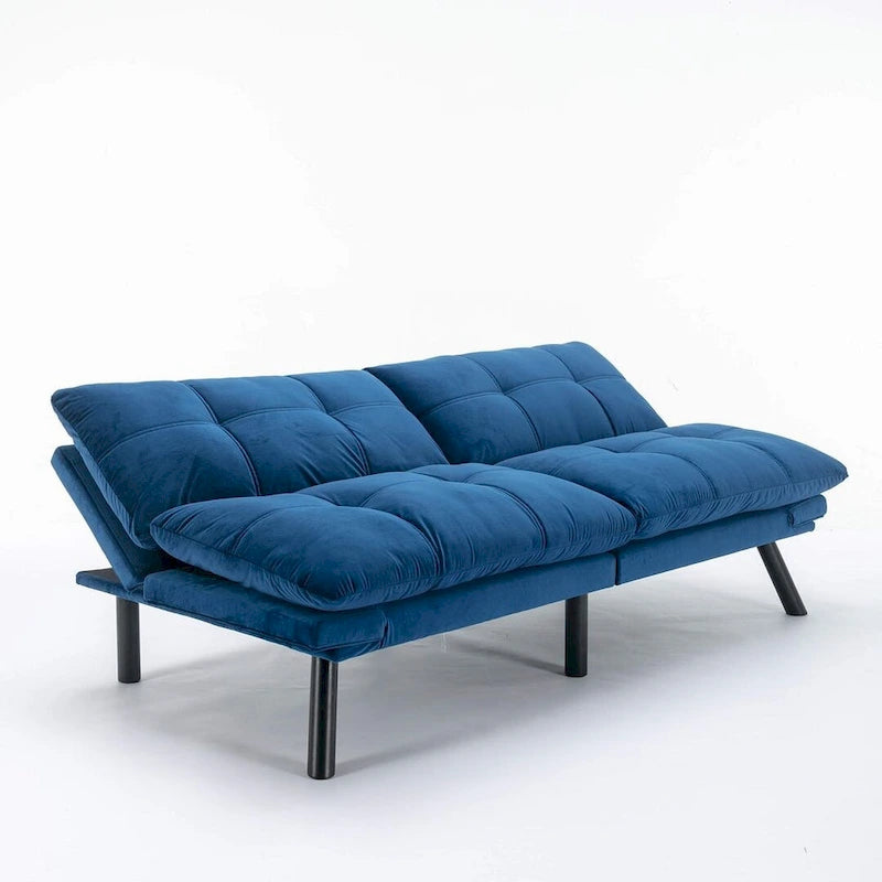 Modernes gepolstertes 2-Sitzer Schlafsofa mit verstellbarer Rückenlehne und Armlehnen - 70:l