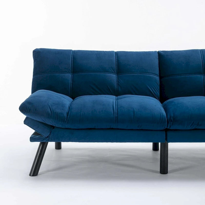 Modernes gepolstertes 2-Sitzer Schlafsofa mit verstellbarer Rückenlehne und Armlehnen - 70:l
