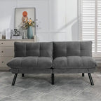 Modernes gepolstertes 2-Sitzer Schlafsofa mit verstellbarer Rückenlehne und Armlehnen - 70:l