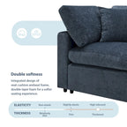 6-Sitzer Modernes Modulares Wolkensofa-Bett Chenille Sektionscouch-Set mit Ottomane