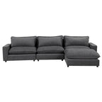 128-Zoll-Ecksofa Cloud Sofa Chenille-Polstersofa