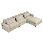 128-Zoll-Ecksofa Cloud Sofa Chenille-Polstersofa