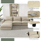 128-Zoll-Ecksofa Cloud Sofa Chenille-Polstersofa