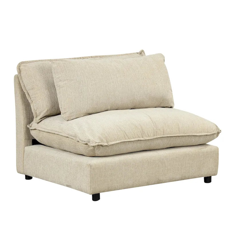 128-Zoll-Ecksofa Cloud Sofa Chenille-Polstersofa