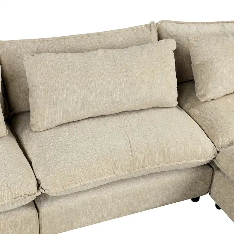 128-Zoll-Ecksofa Cloud Sofa Chenille-Polstersofa