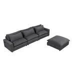 128-Zoll-Ecksofa Cloud Sofa Chenille-Polstersofa