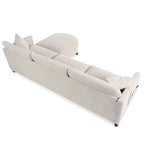 Beiges 4-Sitzer-Sofa mit beweglichem Ottoman & Stauraum, 107.87