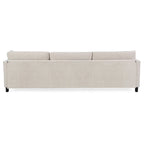 Beiges 4-Sitzer-Sofa mit beweglichem Ottoman & Stauraum, 107.87