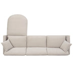 Beiges 4-Sitzer-Sofa mit beweglichem Ottoman & Stauraum, 107.87