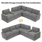 Power Relaxliege Ecksofa Heimkino Relaxsofa Schnittsofa mit Aufbewahrungsbox, Getränkehaltern