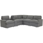 Power Relaxliege Ecksofa Heimkino Relaxsofa Schnittsofa mit Aufbewahrungsbox, Getränkehaltern
