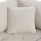 117.3 Übergroßes Sektionalsofa U-förmiges Sofa Ausziehbares Schlafsofa mit zwei Wurfkissen für das Wohnzimmer, Beige