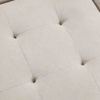 117.3 Übergroßes Sektionalsofa U-förmiges Sofa Ausziehbares Schlafsofa mit zwei Wurfkissen für das Wohnzimmer, Beige