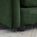 3-teiliges modulares L-förmiges Schnittsofa aus Chenille mit Ottomane