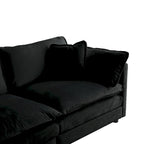 3-teiliges modulares L-förmiges Schnittsofa aus Chenille mit Ottomane