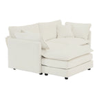 3-teiliges modulares L-förmiges Schnittsofa aus Chenille mit Ottomane