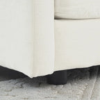 3-teiliges modulares L-förmiges Schnittsofa aus Chenille mit Ottomane