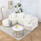 XINMICS 99.61 Modulares Polster-Ecksofa, modernes 3-Sitzer-L-förmiges Kompressionssofa mit Recamiere, links ausgerichtet