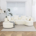 XINMICS 99.61 Modulares Polster-Ecksofa, modernes 3-Sitzer-L-förmiges Kompressionssofa mit Recamiere, links ausgerichtet