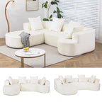 XINMICS 99.61 Modulares Polster-Ecksofa, modernes 3-Sitzer-L-förmiges Kompressionssofa mit Recamiere, links ausgerichtet