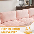 U-förmiges Cord-Polster Ecksofa, 6-Sitzer, wandelbar, modular, für das Wohnzimmer geeignet